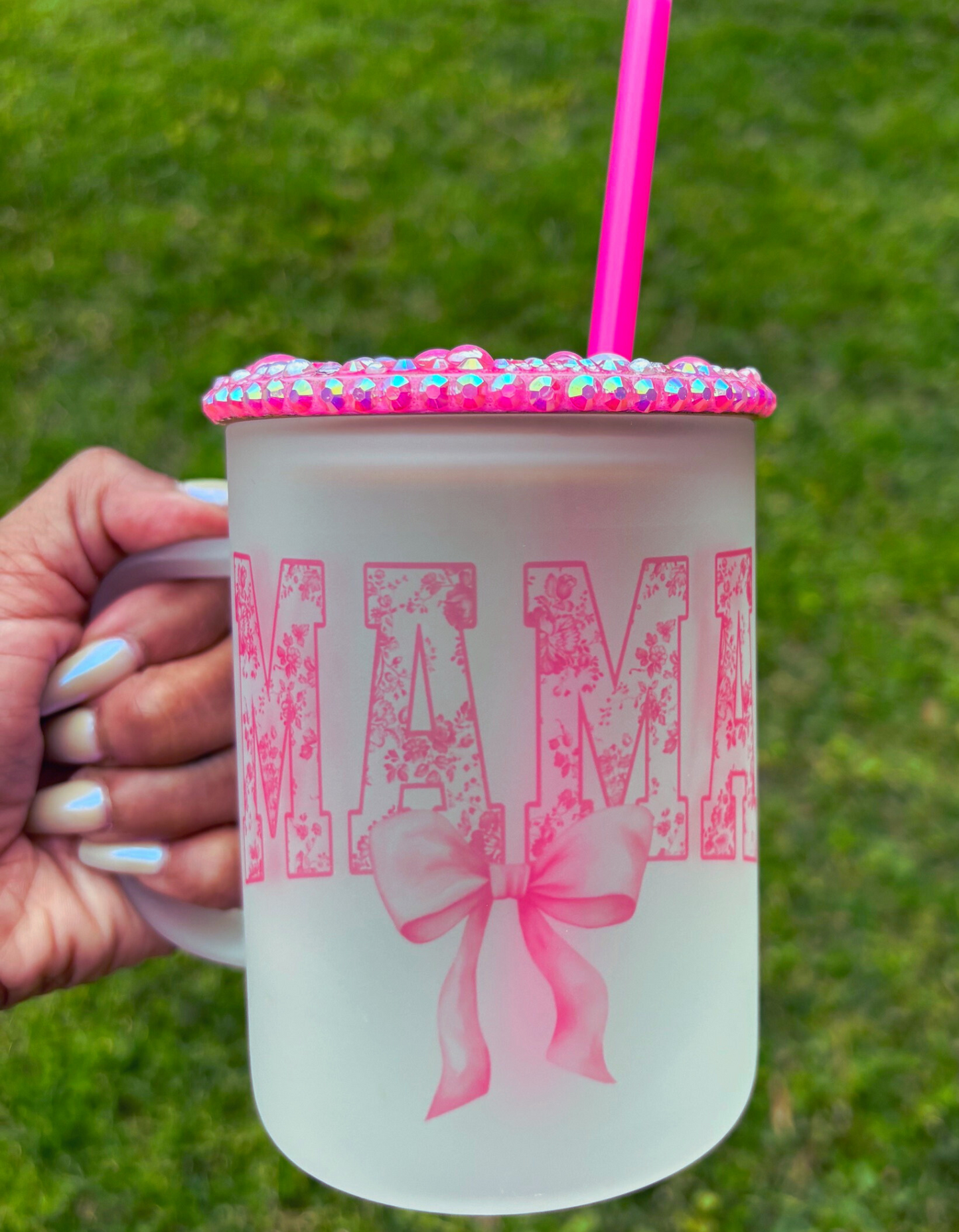 Mama mug with blinged out Lid