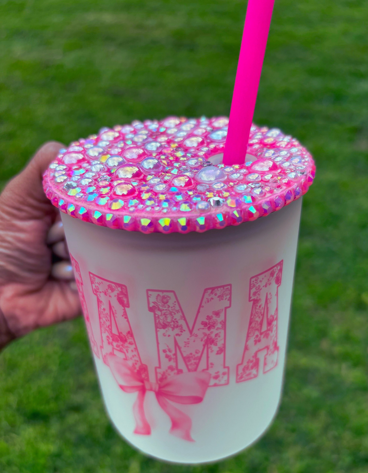 Mama mug with blinged out Lid