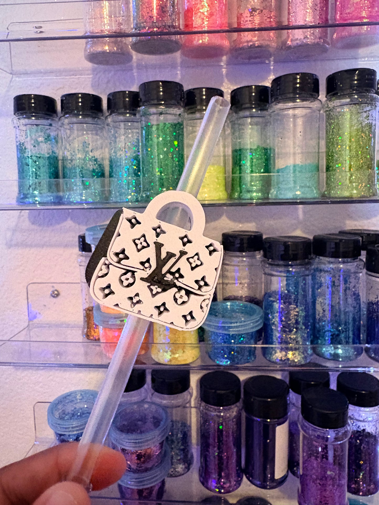 Purse straw topper