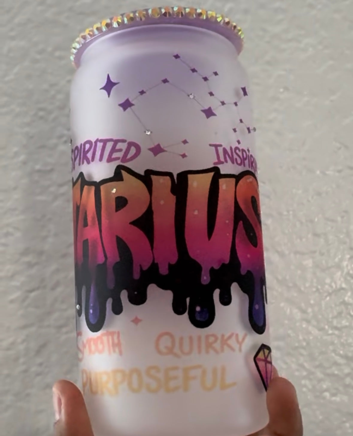 Zodiac Sign Glass Cup for hot and cold drinks