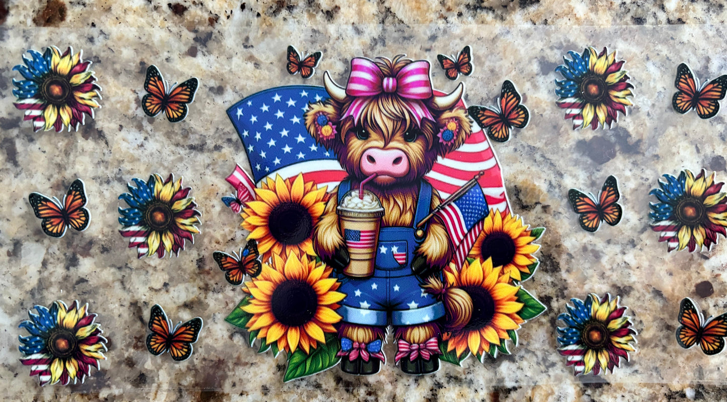 American flag cow