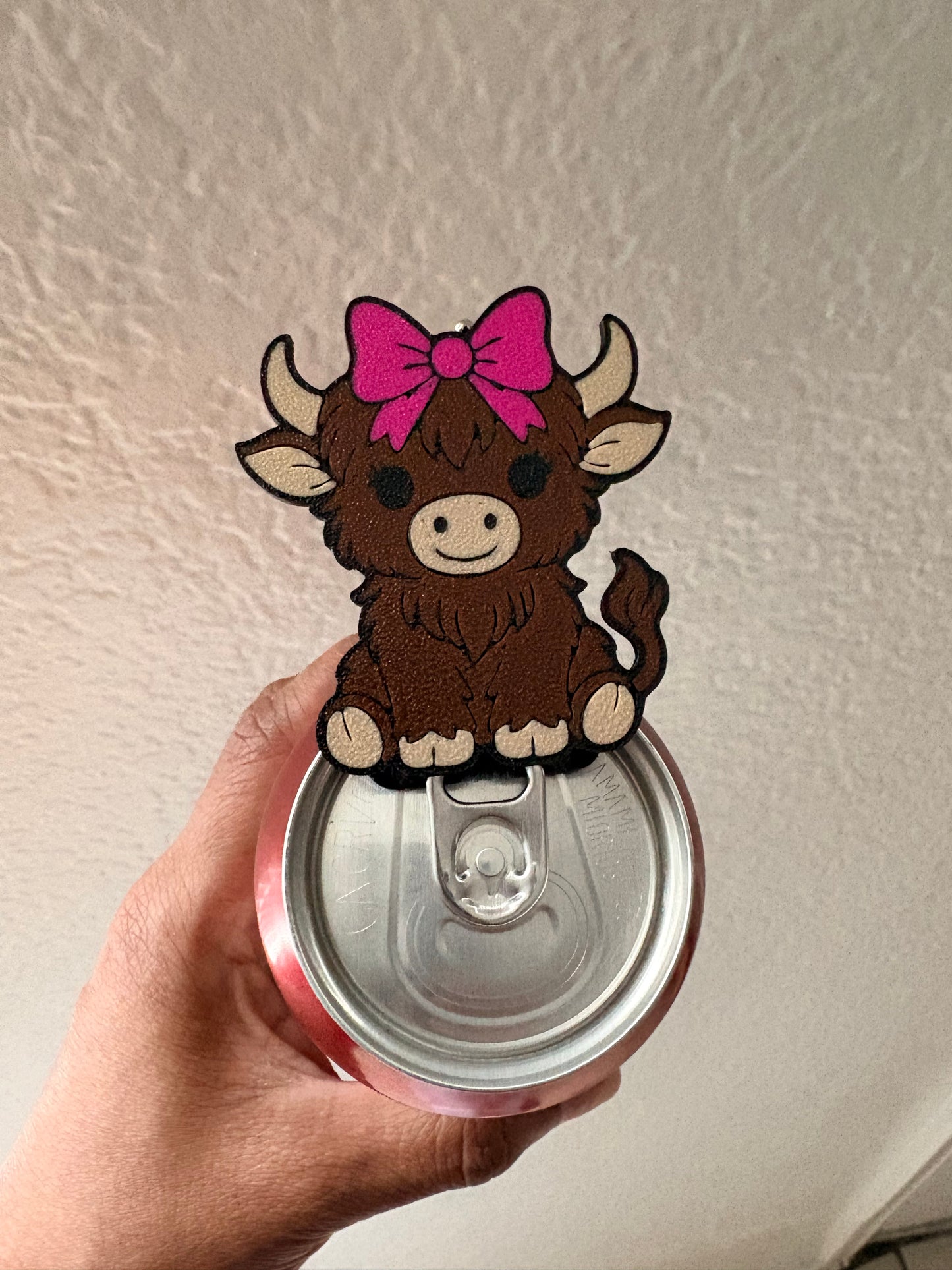 Highland Cow Can Opener Keychain