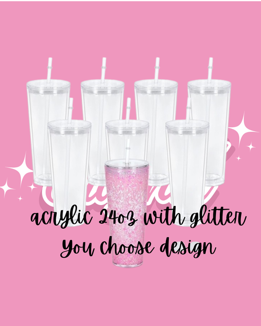 24 oz Acrylic Snowglobe- Pick your design