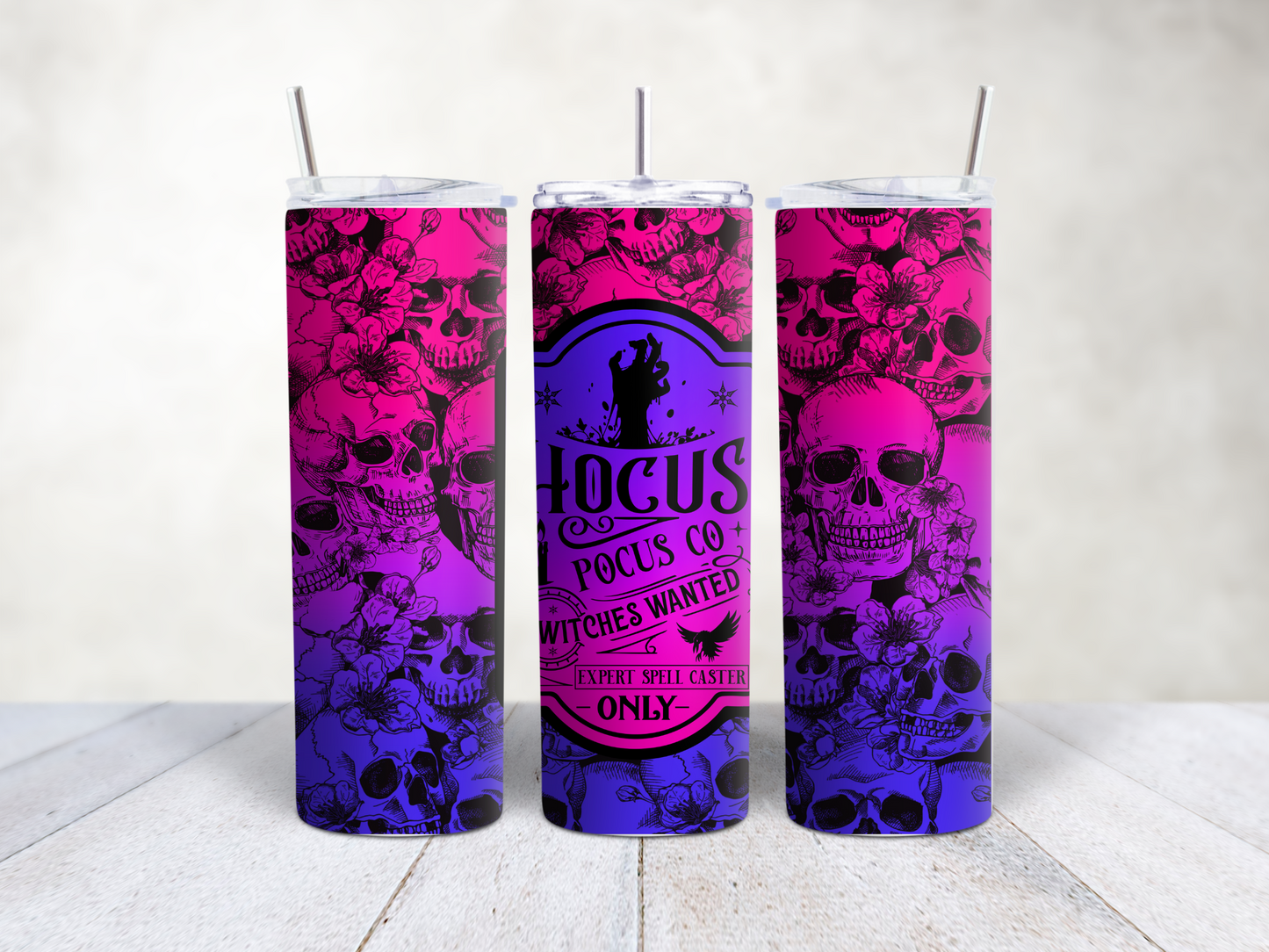 Witches Wanted Hocus Pocus 20 oz Skinny Tumbler