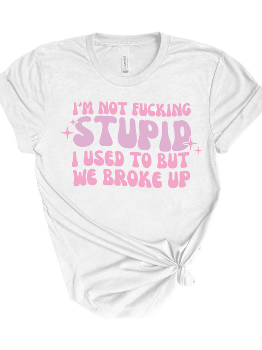 Im not fing stupid i used to but we broke up Tshirt