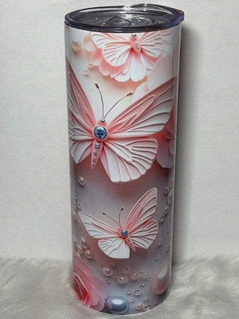 Pearl butterfly Tumbler
