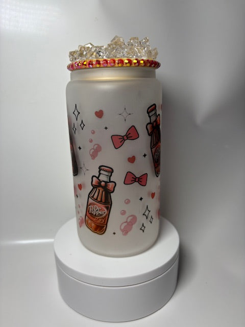 Dr P Soda cup with ice topper