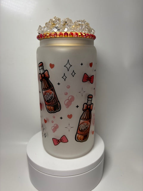 Dr P Soda cup with ice topper