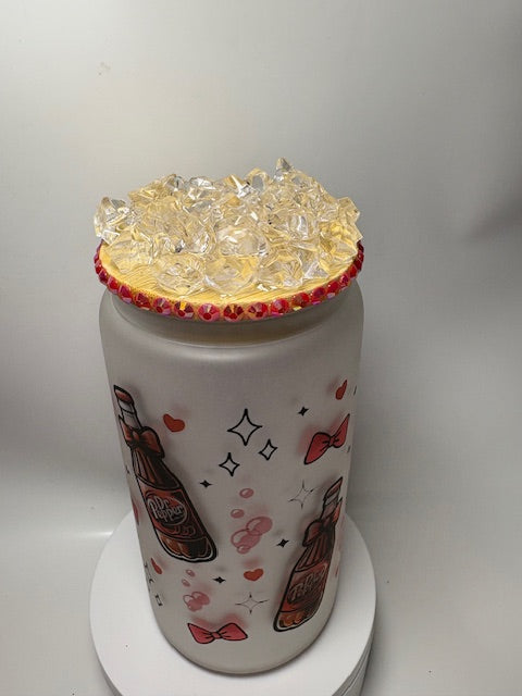 Dr P Soda cup with ice topper