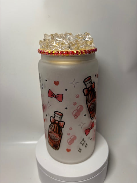 Dr P Soda cup with ice topper