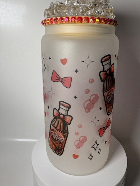 Dr P Soda cup with ice topper