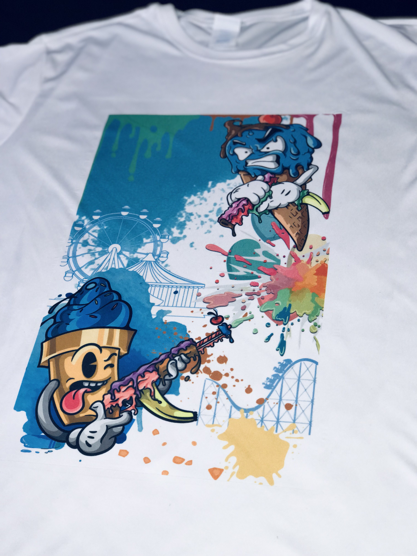 Icecream Fight Colorful Tshirt