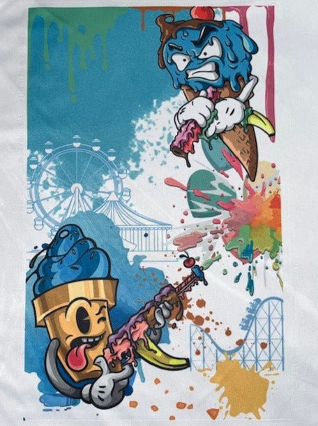 Icecream Fight Colorful Tshirt